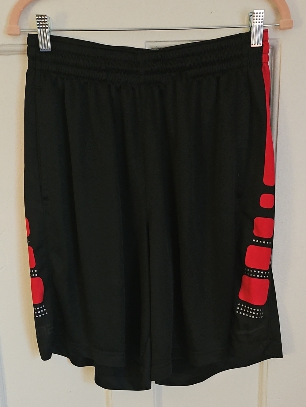 Nike Black Basketball Shortd with Red Side Blocks - XL